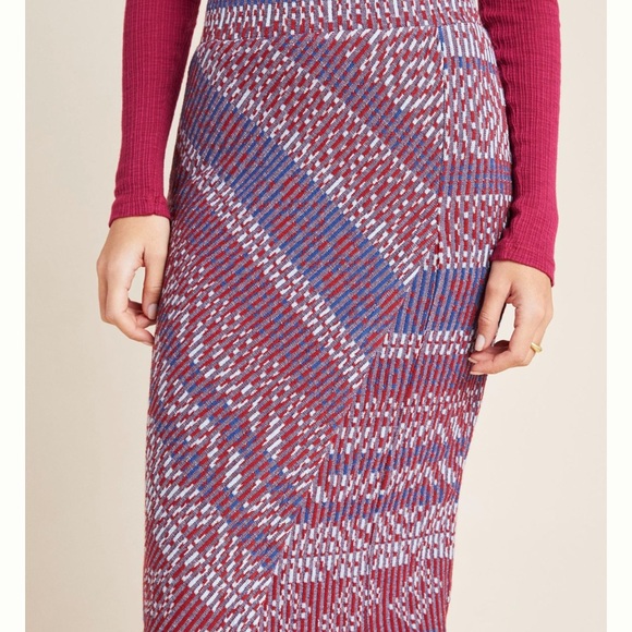 Anthropology Mauve By Anthropology faux wrap skirt size XS - Picture 2 of 8